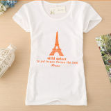 Custom Cotton Printed T-Shirt / Advertising Women`S T-Shirt